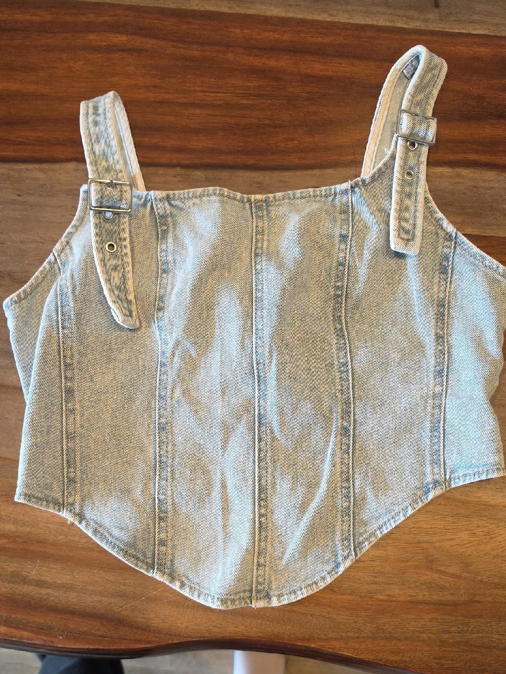wild fable Light Blue Denim Corset Tank Top